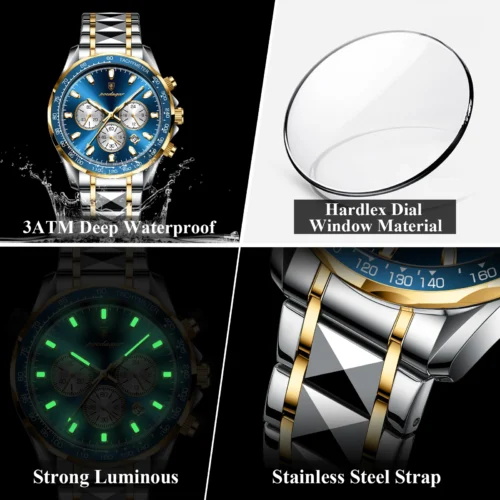 kf S70065d61a1194b70b34bb6a619e2b66bm POEDAGAR Luxury Sports Watch Men Quartz Waterproof Luminous Date Chronograph Men s Watches Stainless Steel Man