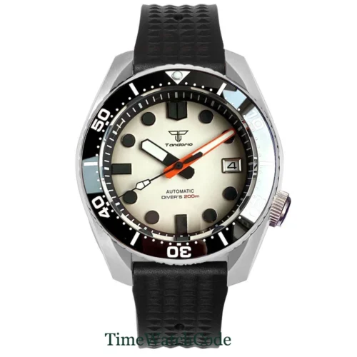 kf Sea2d88f03e9040b6bf1f72fa57208699L Tandorio 20BAR Diving Automatic Watch For Men NH35 Movement Date Sapphire Crystal Luminous Waterproof 42 5mm